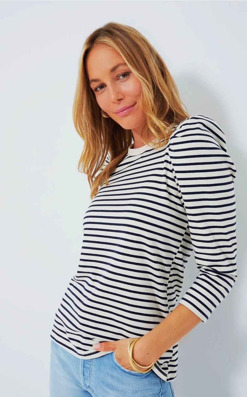 Pomander place navy striped vesty longsleeve crewneck M